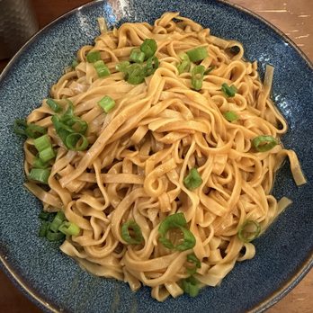 Din Soup Dumplings - Noodles with scallion and peanut butter sauce - Dim Sum Near Me - Brooklyn, New York Din Soup Dumplings - Noodles with scallion and peanut butter sauce - Dim Sum Near Me - Brooklyn, New York