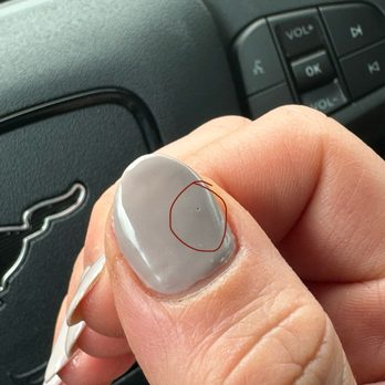 Anthony Vince' Nail Spa - Pit in the polish. Uneven shaping; too much filed off on the left. - Nail Salons Near Me - Tigard, Oregon Anthony Vince' Nail Spa - Pit in the polish. Uneven shaping; too much filed off on the left. - Nail Salons Near Me - Tigard, Oregon