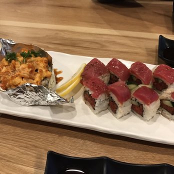 Sushi Ara - Double tuna- baked crawfish rolls - Japanese Near Me - Azusa, California Sushi Ara - Double tuna- baked crawfish rolls - Japanese Near Me - Azusa, California