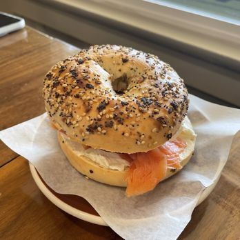 Lu Lu Coffee - Salmon lox bagel - Coffee Roasteries Near Me - Fullerton, California