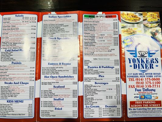 Menu photo 1 Yonkers Diner Yonkers, NY Menu photo 1 Yonkers Diner Yonkers, NY