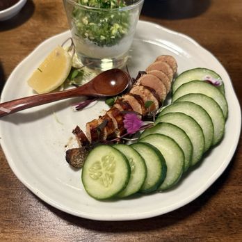 Tsukiyo Sushi - grilled mentaiko with cucumber - Sushi Bars Near Me - Westminster, California Tsukiyo Sushi - grilled mentaiko with cucumber - Sushi Bars Near Me - Westminster, California