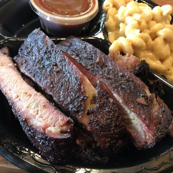 Gatlin's BBQ - Ribs and brisket underneath - Barbeque Near Me - Houston, Texas