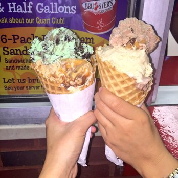 Bruster's Real Ice Cream - Left: Mint Oreo, Snickerdoodle, Coffee Cake Streusel Right: Chocolate Peanut Butter Chip, Butterscotch Ripple, Snickerdoodle - Ice Cream & Frozen Yogurt Near Me - Auburn, Alabama Bruster's Real Ice Cream - Left: Mint Oreo, Snickerdoodle, Coffee Cake Streusel Right: Chocolate Peanut Butter Chip, Butterscotch Ripple, Snickerdoodle - Ice Cream & Frozen Yogurt Near Me - Auburn, Alabama