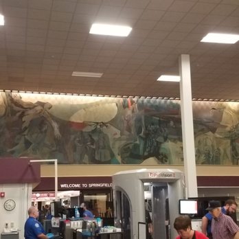 Abraham Lincoln Capital Airport - Mural over security, small 3 gate airport - Airports Near Me - Springfield, Illinois Abraham Lincoln Capital Airport - Mural over security, small 3 gate airport - Airports Near Me - Springfield, Illinois