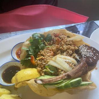 Thai Spice - Basil chicken fried rice with lamb - Thai Near Me - Corpus Christi, Texas