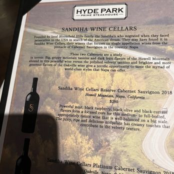 Hyde Park Prime Steakhouse - Menu3 - Steakhouses Near Me - Northville, Michigan