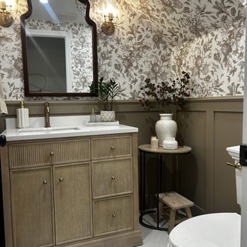 EU Wrappers Wallcovering - Our new bathroom wallpaper! Love it so much! - Wallpapering Near Me