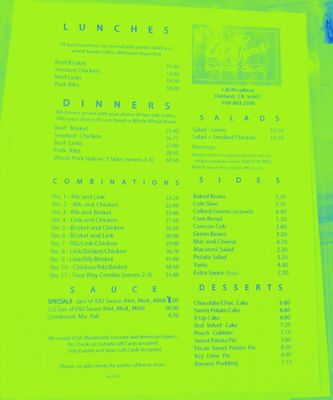 Menu photo 5 Everett & Jones Barbeque Oakland, CA Menu photo 5 Everett & Jones Barbeque Oakland, CA
