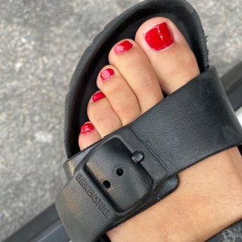 Ace Nail Shop - Red pedicure... the nice pedicure distracts from my nasty shoes - Nail Salons Near Me - Mill Valley, California Ace Nail Shop - Red pedicure... the nice pedicure distracts from my nasty shoes - Nail Salons Near Me - Mill Valley, California