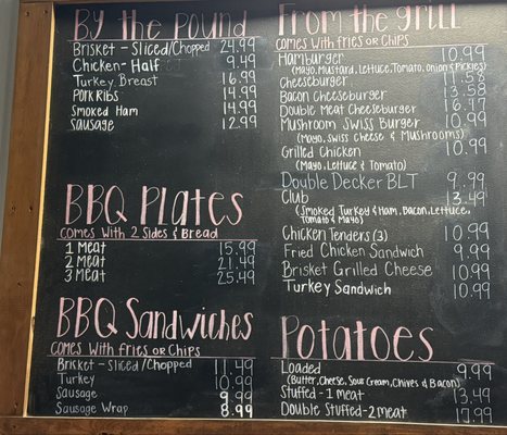 Menu photo 1 Fields Store Pit BBQ Waller, TX