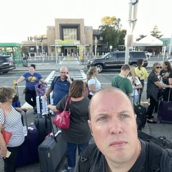 National Car Rental - Another 20 people all waiting at terminal A, by the National sign, where they apparently don't pick up