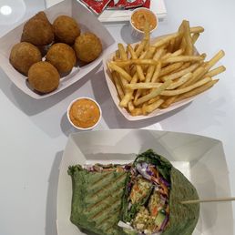 Gourmet Ranch Chikn Wrap, French Fries & Co- Sheen-Ya JALAPENO Poppers Gourmet Ranch Chikn Wrap, French Fries & Co- Sheen-Ya JALAPENO Poppers