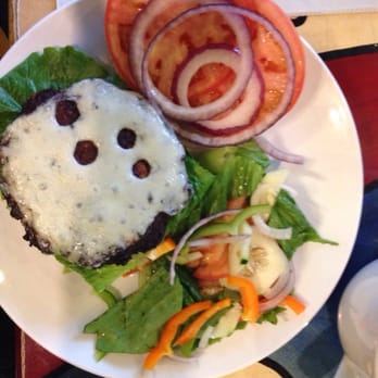 Cafe Jumping Bean - Black Bean Burger side of green salad, no mayo, no ketchup! - Cafes Near Me - Chicago, Illinois Cafe Jumping Bean - Black Bean Burger side of green salad, no mayo, no ketchup! - Cafes Near Me - Chicago, Illinois