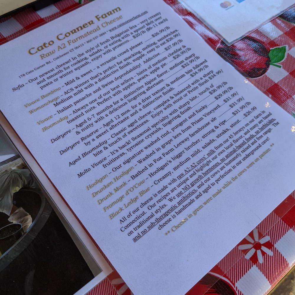 Cato Corner Farm - Menu - Specialty Food Near Me - Colchester, Connecticut Cato Corner Farm - Menu - Specialty Food Near Me - Colchester, Connecticut