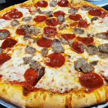 St. Augie's Pizza - 16" sausage and pepperoni pizza - Italian Near Me - St. Augustine, Florida St. Augie's Pizza - 16" sausage and pepperoni pizza - Italian Near Me - St. Augustine, Florida