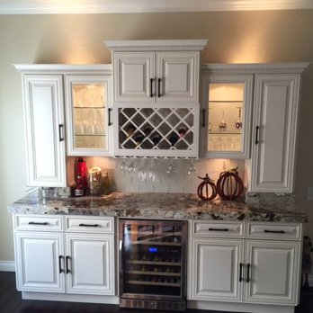 West Coast Cabinets and Countertops - Dry Bar - Charleston White Cabinets and Copenhagan Granite - General Contractors Near Me - Henderson, Nevada West Coast Cabinets and Countertops - Dry Bar - Charleston White Cabinets and Copenhagan Granite - General Contractors Near Me - Henderson, Nevada
