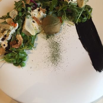 All Spice - This was my favorite dish, smoked burrata and artichoke salad - Indian Near Me - San Mateo, California
