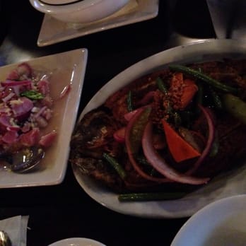 Gerry's Grill - Closer look at the Bangus and Kilawin Tuna. The Bangus was good with the Kilawin sauce!! - Filipino Near Me - Artesia, California