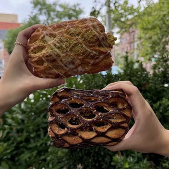 Somedays Bakery - Pistachio Lattice, Chocolate Hazelnut Praline Lattice - Bakeries Near Me - Astoria, New York Somedays Bakery - Pistachio Lattice, Chocolate Hazelnut Praline Lattice - Bakeries Near Me - Astoria, New York