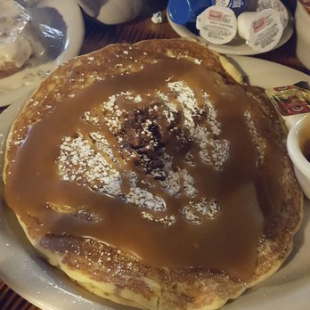 Oldwest Cafe - banana nut pancake with peanut butter syrup - Breakfast & Brunch Near Me - Bedford, Texas