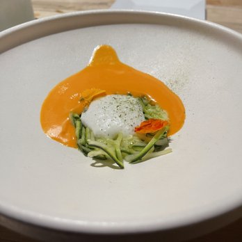 Miro Kaimuki - gazpacho, summer squash, turnip toum. - Asian Fusion Near Me - Honolulu, Hawaii Miro Kaimuki - gazpacho, summer squash, turnip toum. - Asian Fusion Near Me - Honolulu, Hawaii