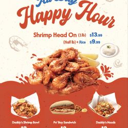 Boil Daddy - ALL DAY HAPPY HOUR at Boil Daddy Cajun Seafood! Dig into our mouthwatering Shrimp