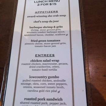 82 Queen - Restaurant Week Lunch Menu - Southern Near Me - Charleston, South Carolina