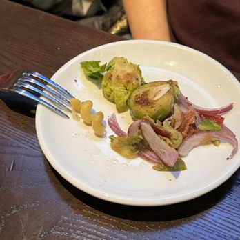 Thirsty Lion - Gluten free Brussels sprouts are not too gluten free when you find a piece of pasta - American Near Me - Denver, Colorado Thirsty Lion - Gluten free Brussels sprouts are not too gluten free when you find a piece of pasta - American Near Me - Denver, Colorado