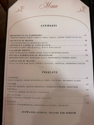 Menu photo 1 Bella Mangiata Italian Restaurant Manteca, CA Menu photo 1 Bella Mangiata Italian Restaurant Manteca, CA