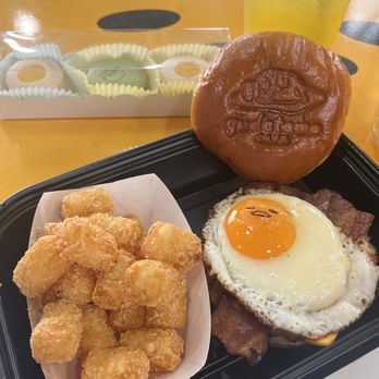 Gudetama Cafe - lazy bacon, egg, and cheese sandwich, macaroons, and sparkling mango - Cafes Near Me - Buena Park, California Gudetama Cafe - lazy bacon, egg, and cheese sandwich, macaroons, and sparkling mango - Cafes Near Me - Buena Park, California