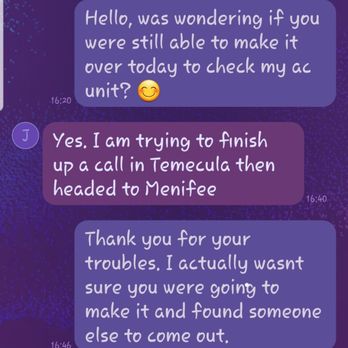 JB3 HVAC - Owner is VERY RUDE! - Heating & Air Conditioning/HVAC Near Me - Menifee, California