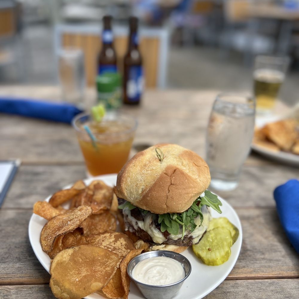 Breakwater - Mushroom Burger (and a Dark & Stormy) - American Near Me - Stonington, Connecticut Breakwater - Mushroom Burger (and a Dark & Stormy) - American Near Me - Stonington, Connecticut