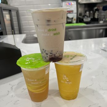 Mr Wish - Warminster - Black Milk Tea with red bean and no bubble, Lemon Black Tea, Mango Smoothie - Bubble Tea Near Me - Warminster, Pennsylvania