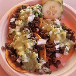 Poncho’s Tacos Truck - 3 carne asada tacos
