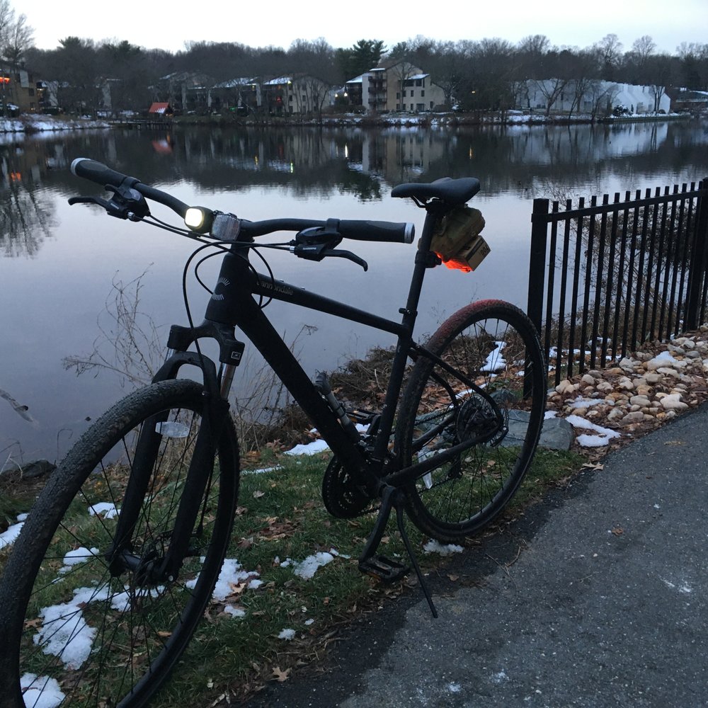 I was back to my workout on the trails after a brief flat repair job at REI Columbia's bicycle shop. I was back to my workout on the trails after a brief flat repair job at REI Columbia's bicycle shop.