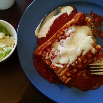 Angel's Café - Flavorful lasagna. Slightly dinky side salad, but no matter. - Sandwiches Near Me - Sharon, Massachusetts Angel's Café - Flavorful lasagna. Slightly dinky side salad, but no matter. - Sandwiches Near Me - Sharon, Massachusetts