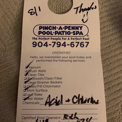 Pinch A Penny - Pool Ticket