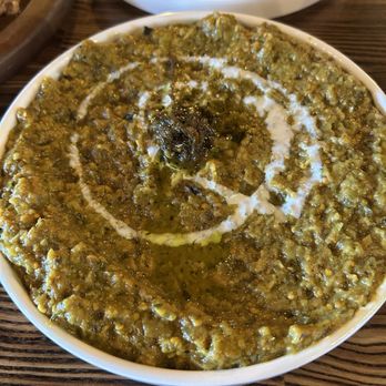Noosh Persian Cuisine - Eggplant dip (not baba ganoush, but a close relative) - Persian/Iranian Near Me - Nashville, Tennessee Noosh Persian Cuisine - Eggplant dip (not baba ganoush, but a close relative) - Persian/Iranian Near Me - Nashville, Tennessee