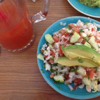 Costa Azul - Tostada de ceviche & a michelada. - Seafood Near Me - Burbank, California Costa Azul - Tostada de ceviche & a michelada. - Seafood Near Me - Burbank, California