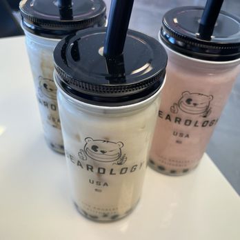 Bearology - Brown sugar, milk tea, and strawberry banana with boba - Bubble Tea Near Me - Vernon Hills, Illinois Bearology - Brown sugar, milk tea, and strawberry banana with boba - Bubble Tea Near Me - Vernon Hills, Illinois