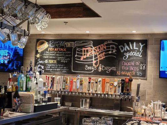 Mason Jar Brews and Burgers by null