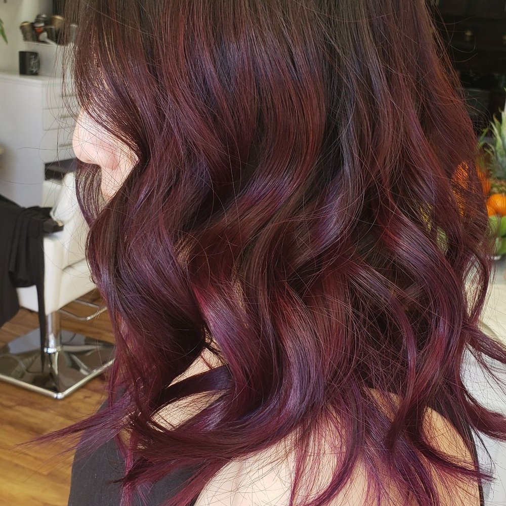 Sabai Salon - 3 colors: brown/mahogany, burgundy, and violet - Hair Salons Near Me - Alameda, California Sabai Salon - 3 colors: brown/mahogany, burgundy, and violet - Hair Salons Near Me - Alameda, California