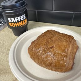 Americano and chocolate croissant