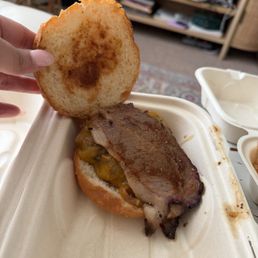 The burger I received. The burger I received.