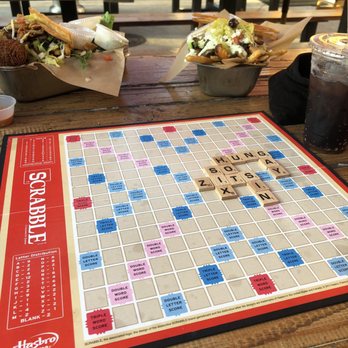 Spitz - Eagle Rock - Scrabble and other games in the cute outside seating - Sandwiches Near Me - Los Angeles, California