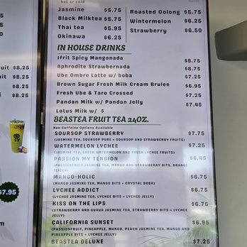 Beastea - Menu - Coffee & Tea Near Me - Santa Clara, California Beastea - Menu - Coffee & Tea Near Me - Santa Clara, California