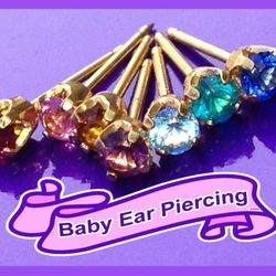Baby Ear Piercing Gift Greeting Cards Email, Text or Print