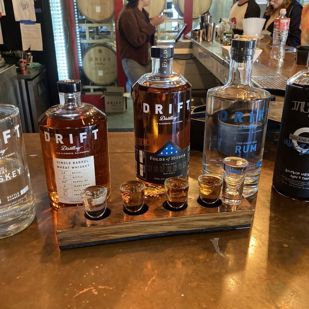Drift Distillery - A full flight for $7! What a steal?! - Distilleries Near Me - San Clemente, California Drift Distillery - A full flight for $7! What a steal?! - Distilleries Near Me - San Clemente, California