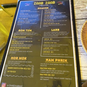 Zaab Zaab - Menu, part 1 (5/28/2023) - Thai Near Me - Elmhurst, New York Zaab Zaab - Menu, part 1 (5/28/2023) - Thai Near Me - Elmhurst, New York